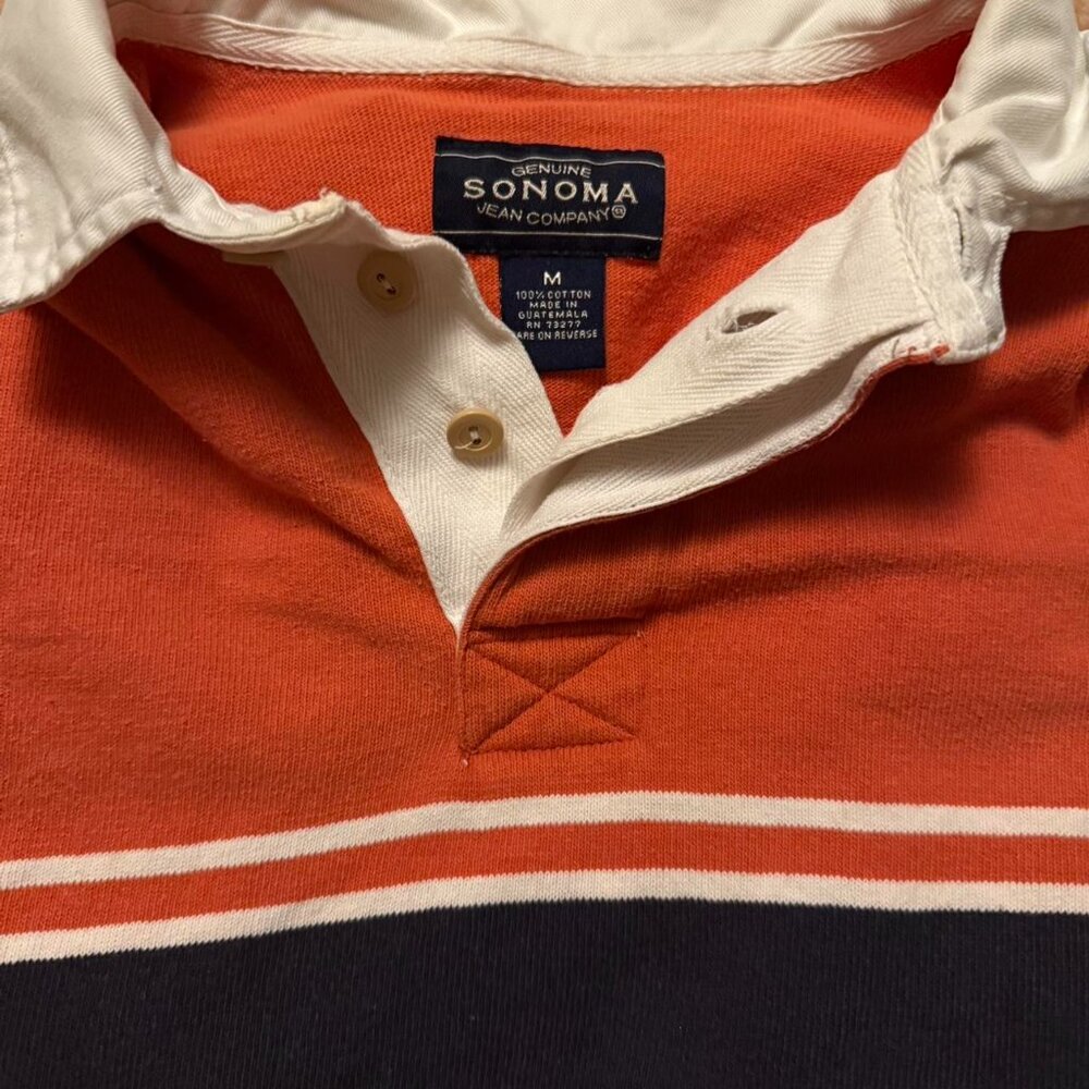 Y2K Striped Rugby Polo